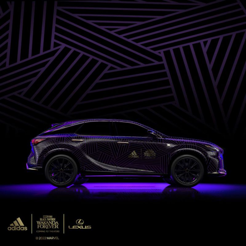 Adidas vytvořil vůz Lexus RX podle filmu Black Panther Wakanda nechť žije